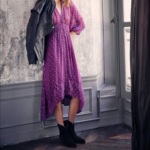 Ba&sh Cyana Metallic Dot Dress sz 0 MSRP $495 - Picture 1 of 6